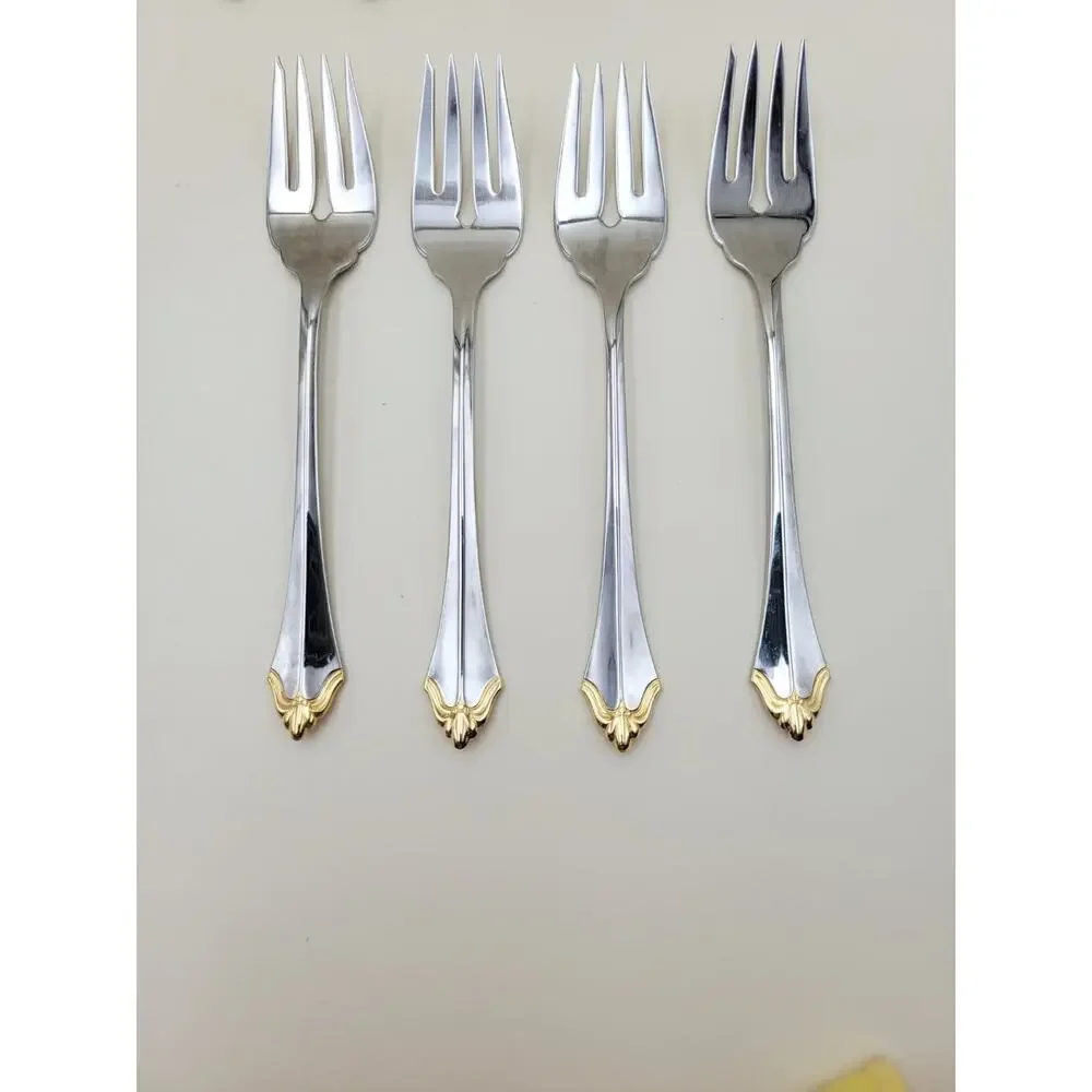 Oneida Community Golden Affection Flatware Set Gold Electroplate Stainless 20pc